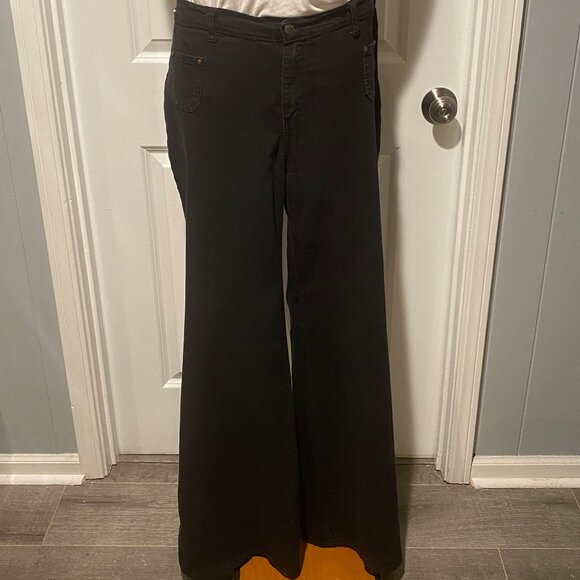 Run and Fly Women's Wide-Leg Jeans Black Size 24 - Picture 1 of 12